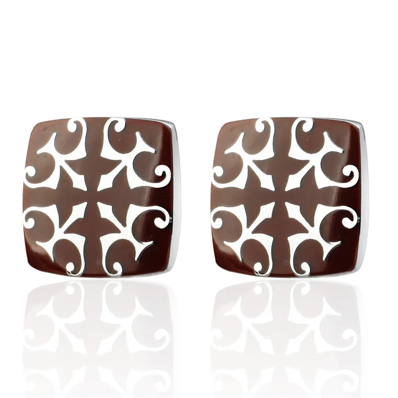 Высококачественные модные мужские запонки с Красной эмалированной птицей из