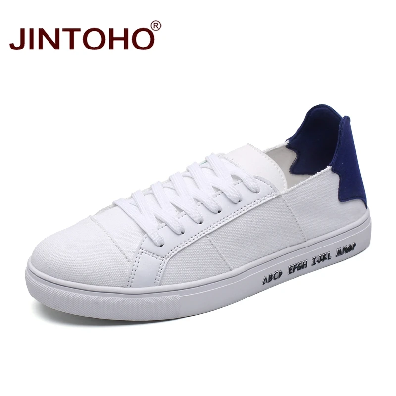 JINTOHO/2017 спортивная мужская Белая обувь дешевая для скейтбординга парусиновые