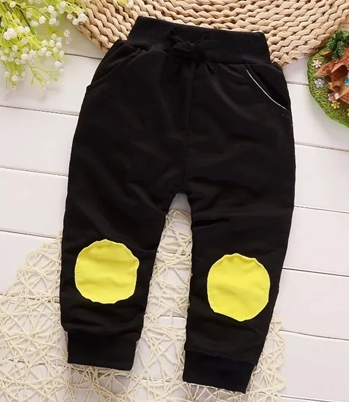 AX patch KU black Модные Хлопковые Штаны для маленьких мальчиков и девочек; сезон весна-лето; детская заплатка; спортивные штаны; повседневные брюки для малышей; детская одежда; От 1 до 5 лет - Цвет: AX patch KU black