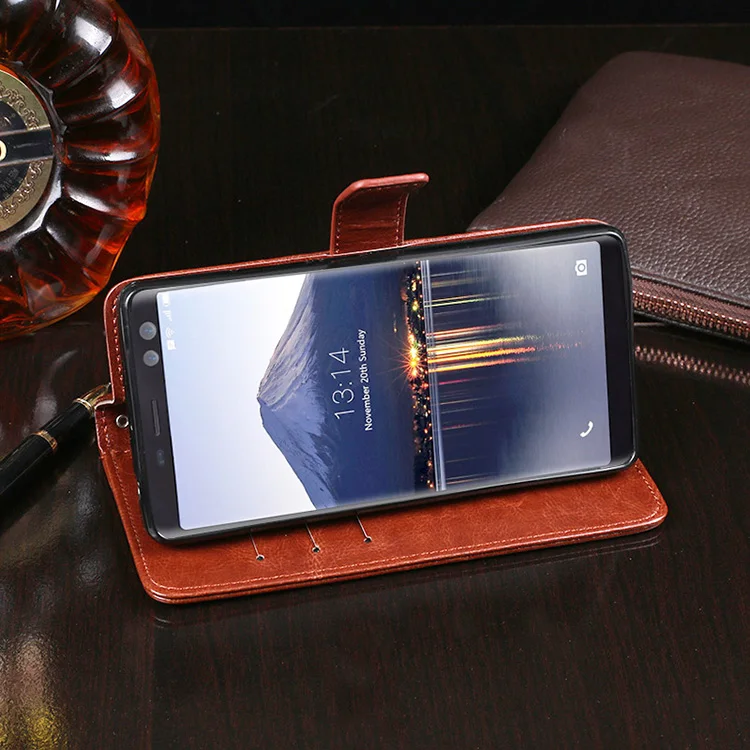 Чехол книжка для Doogee BL12000 чехол из искусственной кожи с подставкой в деловом