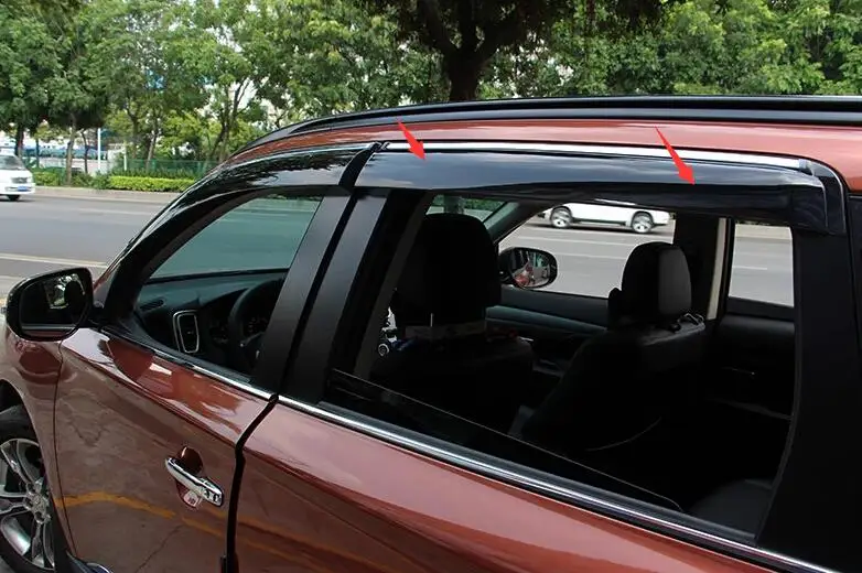 Наружный козырек Lapetus для Mitsubishi Outlander 2013-2019 оконные вилки навесы ветровой дождь