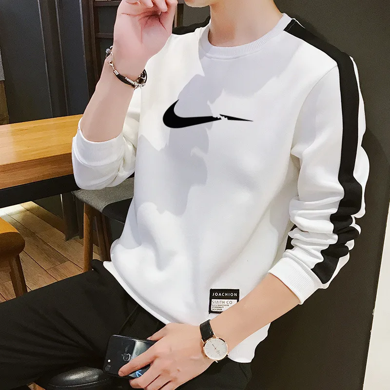 2019 JUST Patchwork Pullover Crewneck Autumn Winter DO Men's Sweatshirts Comfortable Black White IT white suprem off Guccy | Мужская