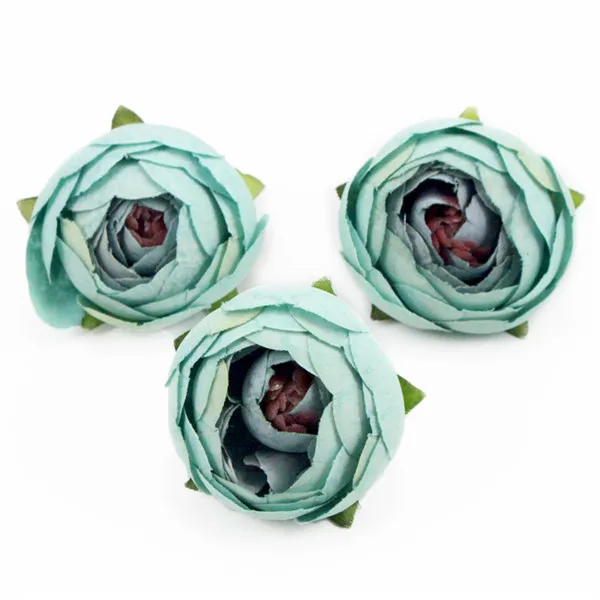 Lucia crafts, 5 шт./лот, диаметр 3,5 см, искусственный цветок камелии, ручная работа, для дома, декоративные, свадебные, искусственные цветы A1004 - Цвет: 2 Lake blue