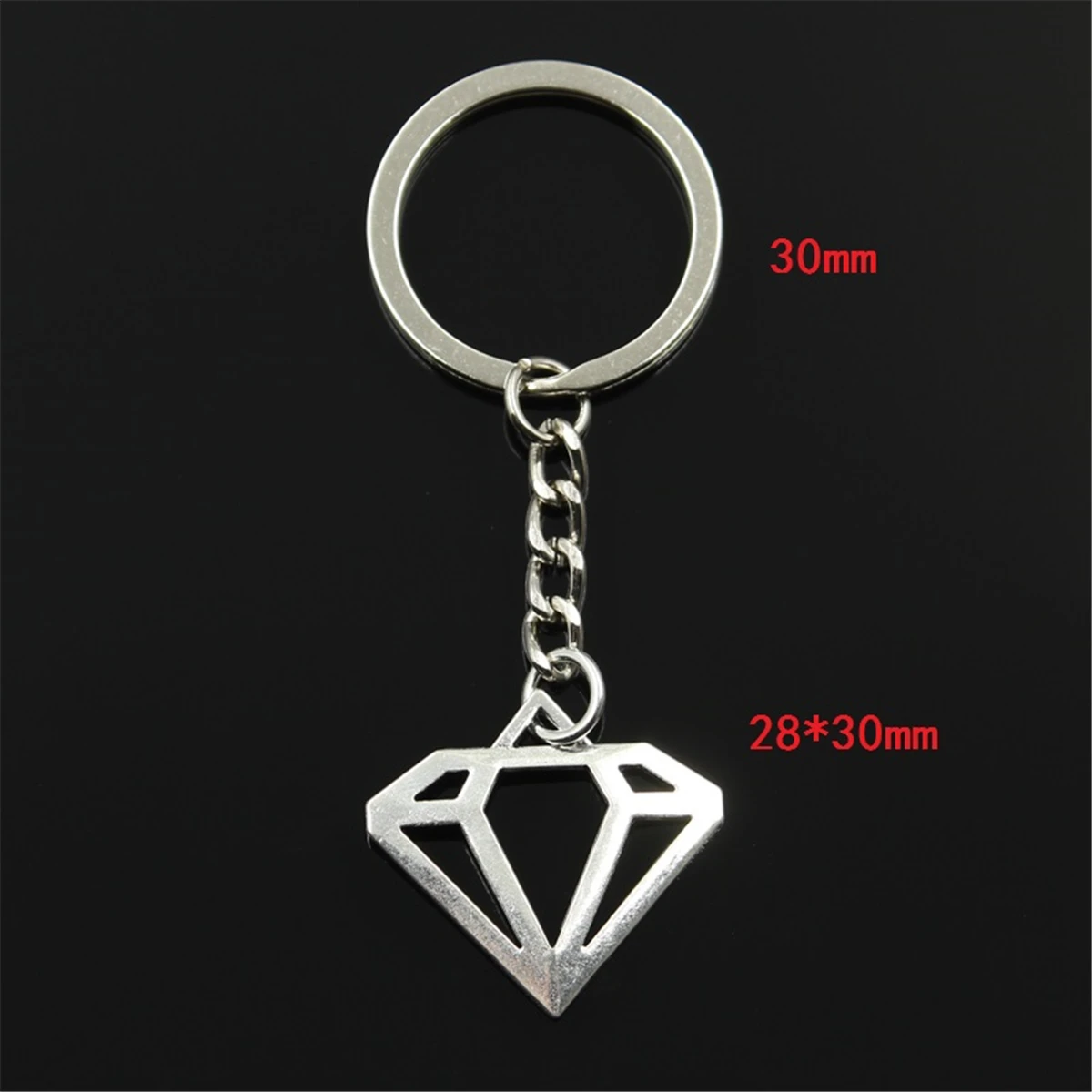Новый брелок 28x30mm Flat Diamond-образная рама Подвески ручная работа Для мужчин