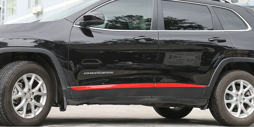 SHINEKA Автомобиль Стайлинг ABS дверь боковая Декоративная Обшивка планки для Cherokee 14-16