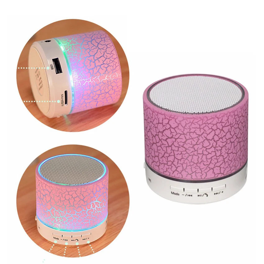 REOTGTU LED MINI Bluetooth Speaker A9 TF USB FM Wireless Portable Music Sound Box Subwoofer Loudspeakers For Phone PC with Mic |
