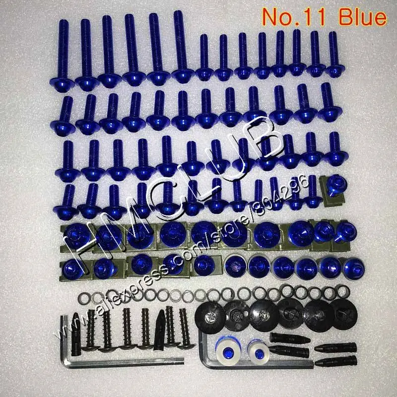 No. 11 Полный Обтекатель Болты комплект для HONDA VTR1000F 1997 1998 1999 2000 2001 2002 2005 VTR 1000 F 1000F 97 всего тела винты винт с мелкой резьбой - Цвет: No. 11