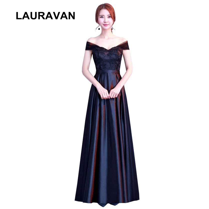 

girl princess convertable wrap womens briadsmaids dress 2020 long black bridesmaid satin dresses ball gowns formal gown