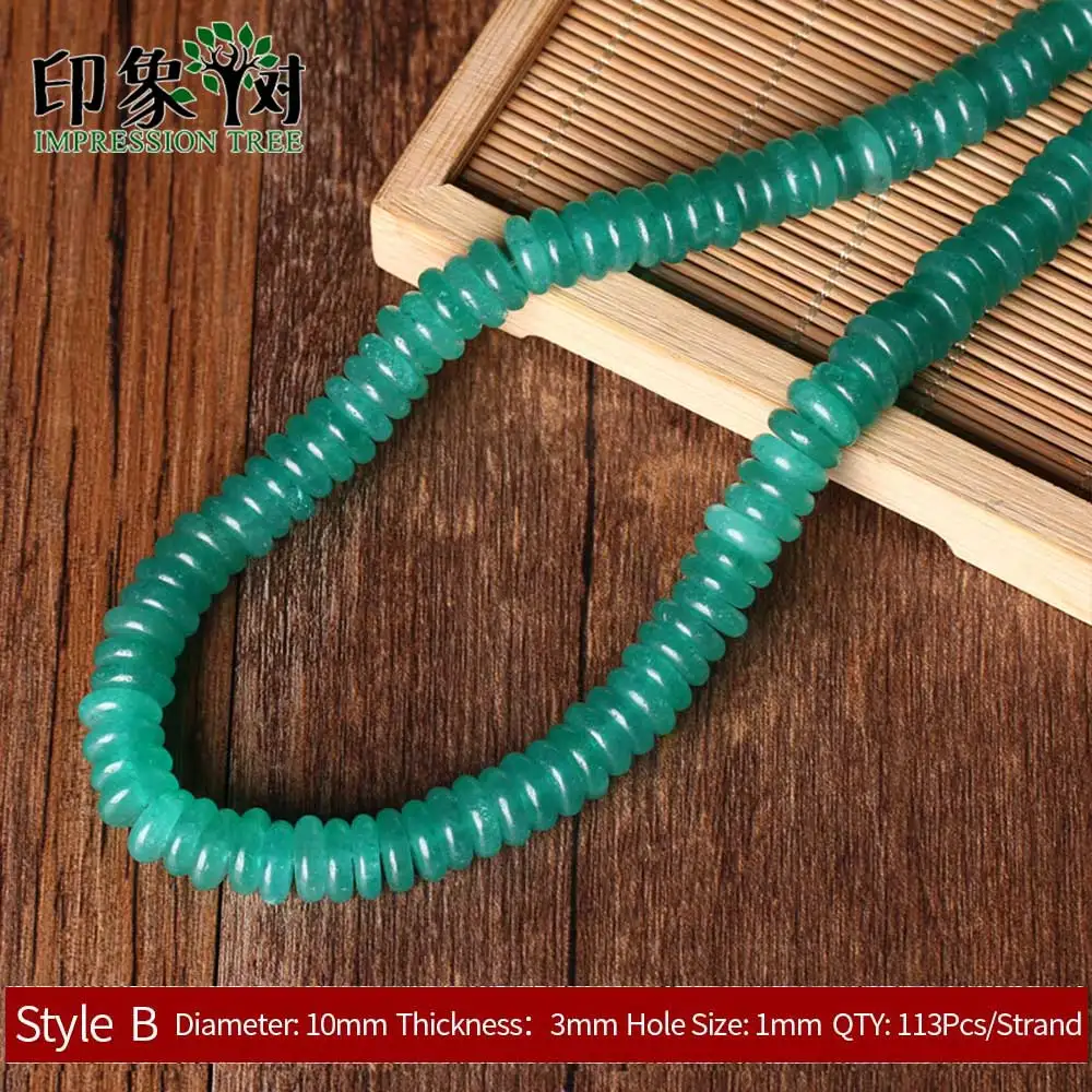Style B 10mm 113pcs Натуральный обувь на плоской подошве с круглыми драгоценными камнями Jad e Spacer бисера зеленый авантюрин 8/10/12 мм гладкий камень, соответственные Европейской Цепочки и ожерелья "сделай сам" для изготовления ювелирных изделий 18007 - Цвет: Style B 10mm 113pcs