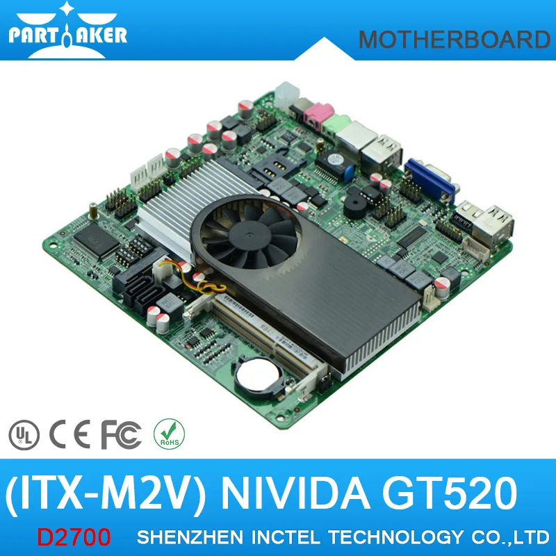 D2700 2 13 Ghz GT520 2G Дискретная графика все в одном POS mini itx тонкая материнская плата M2V NM10