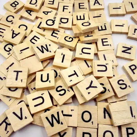 100 шт., деревянные Искусственные черные буквы и искусственные деревянные Цифровые головоломки