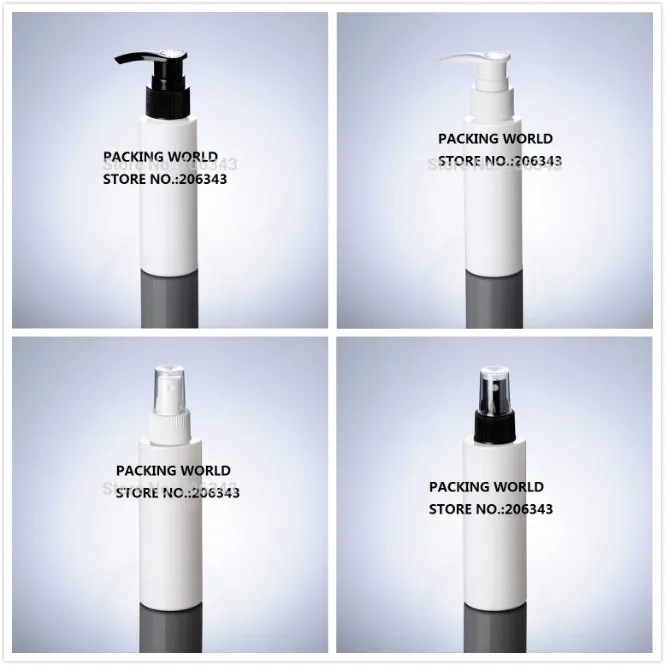 100 мл белая бутылочка Pet сыворотка/лосьон/шампунь/эмульсия/Основа/распылитель