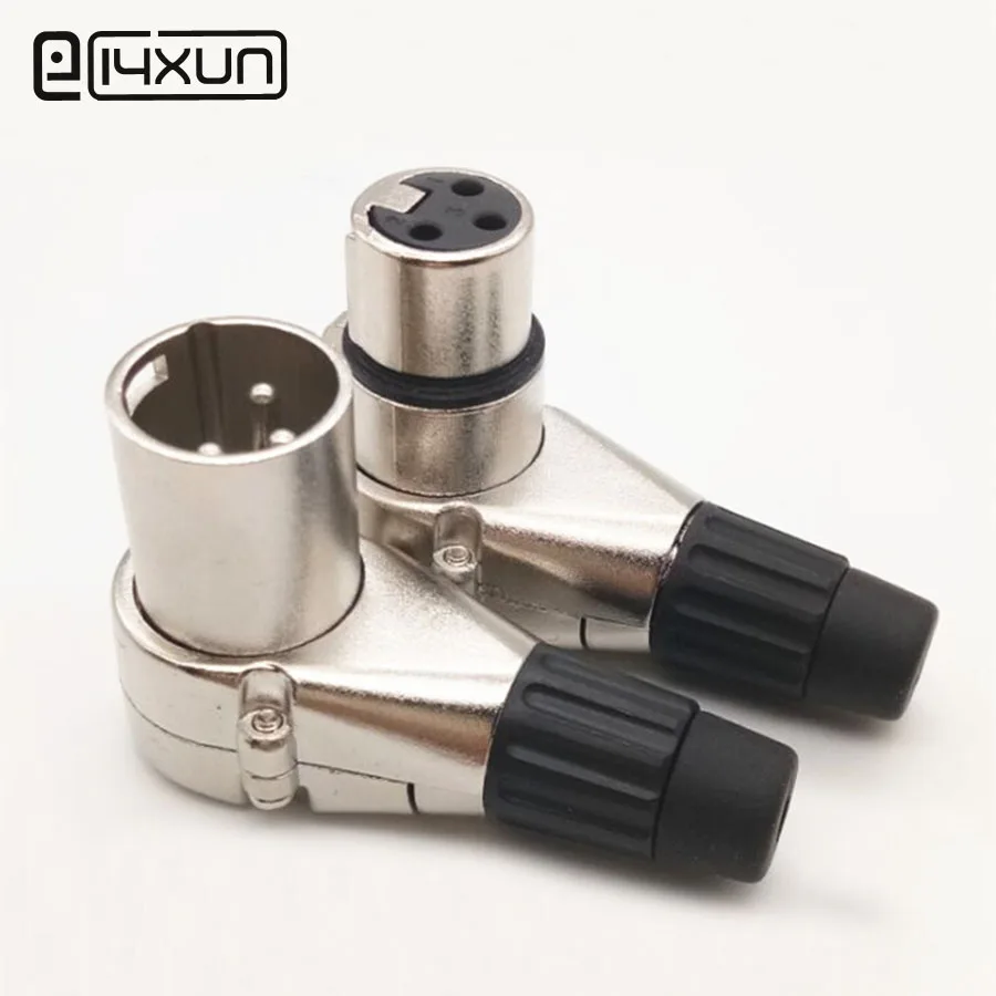 EClyxun 1 шт. 3Pin XLR штекер гнездовой разъем Прямоугольный 3-контактный микрофон