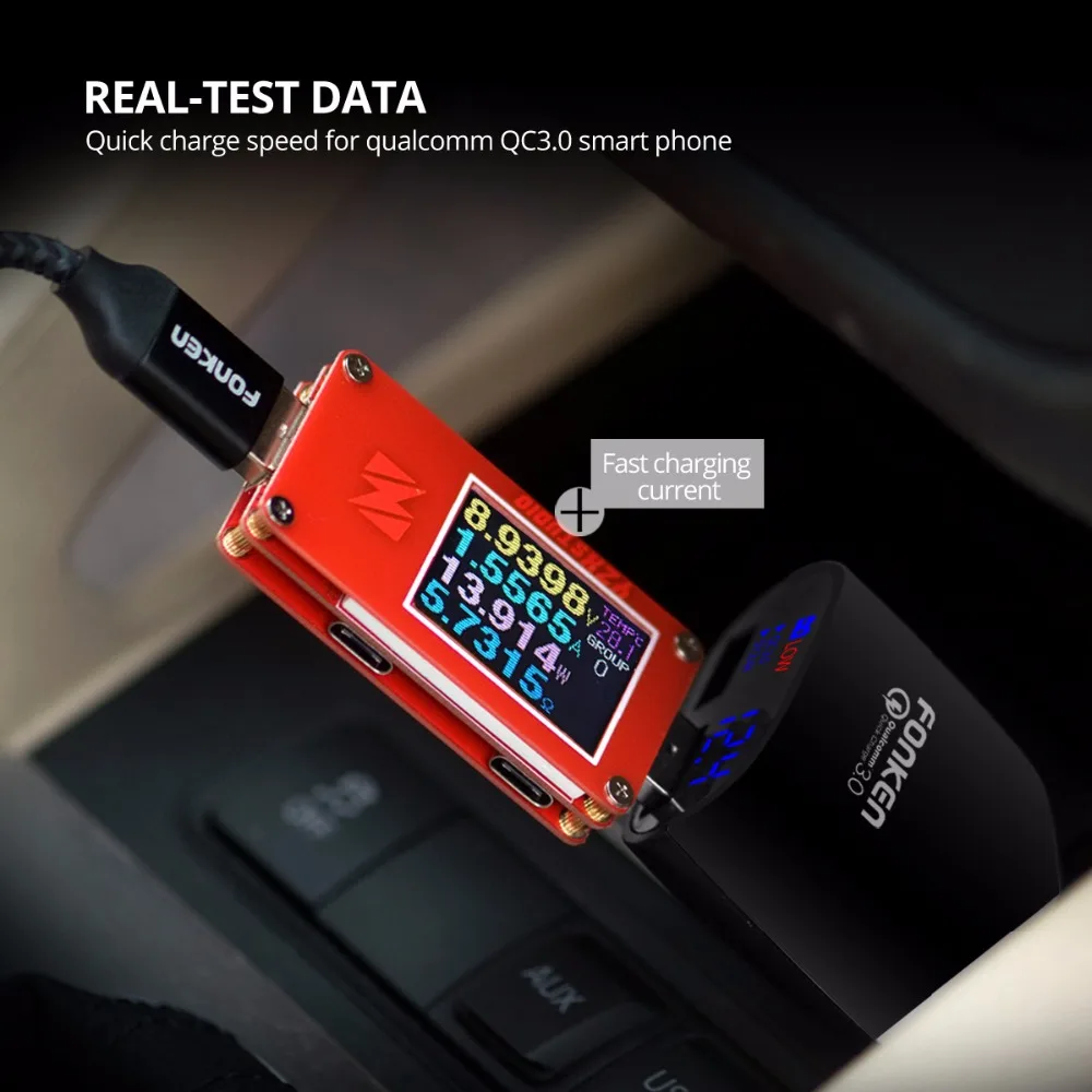 FONKEN 30W Двойной зарядное устройство usb быстрое QC 3 0 Автомобильное портативный