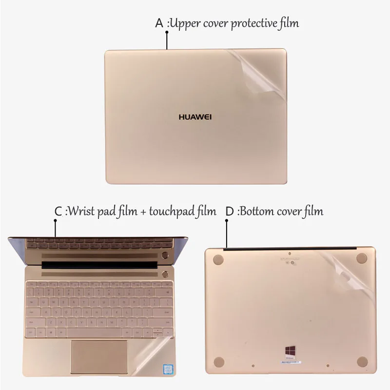 Наклейка на ноутбук s для huawei Matebook X 13,3/X Pro 13,9/D 15,6 дюймов, полное покрытие, наклейка на ноутбук для huawei Matebook 13 14