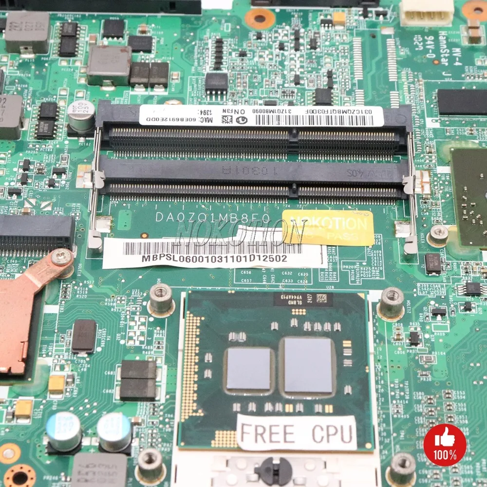 NOKOTION MBPSL06001 MB. PSL06.001 материнская плата для ноутбука для Acer asipre 4745 4745G DA0ZQ1MB8F0 HM55 HD5650 DDR3 основная плата процессор