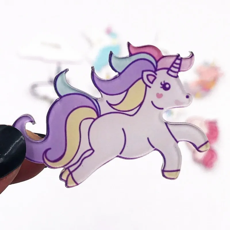 1 шт. милый Единорог Лошадь значок мультфильм акриловые Значки на рюкзак женская