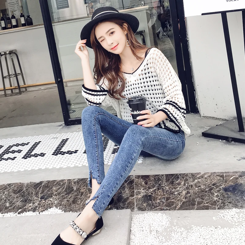 Новинка 2019 лидер продаж женские джинсы с высокой талией молодежные модные