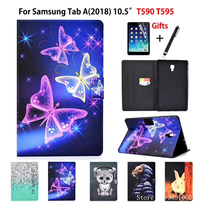 Модный чехол с бабочкой для Samsung Galaxy Tab A A2 2018 10 5 дюйма T590 T595 T597 задняя крышка