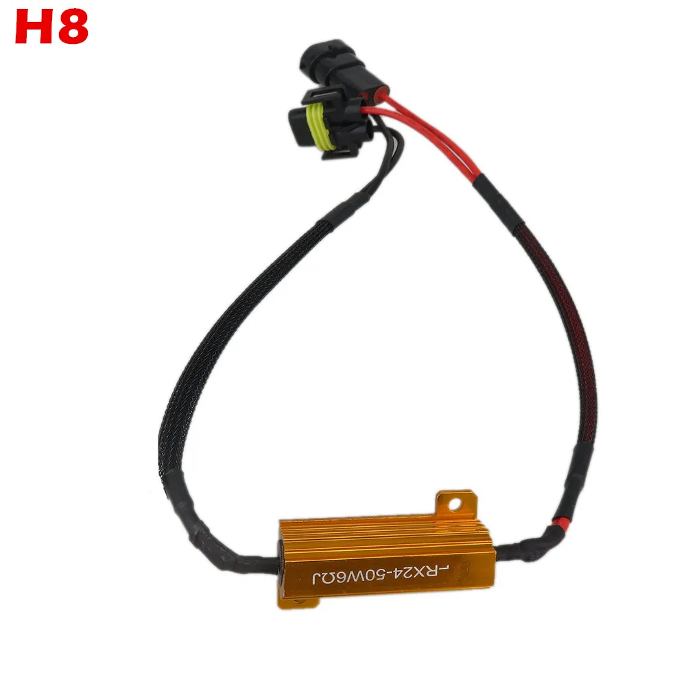 Wljh 2x H7 H8 9005 9006 светодио дный 50 Вт 6Ohm нагрузочного резистора Fix Hyper вспышки ошибка