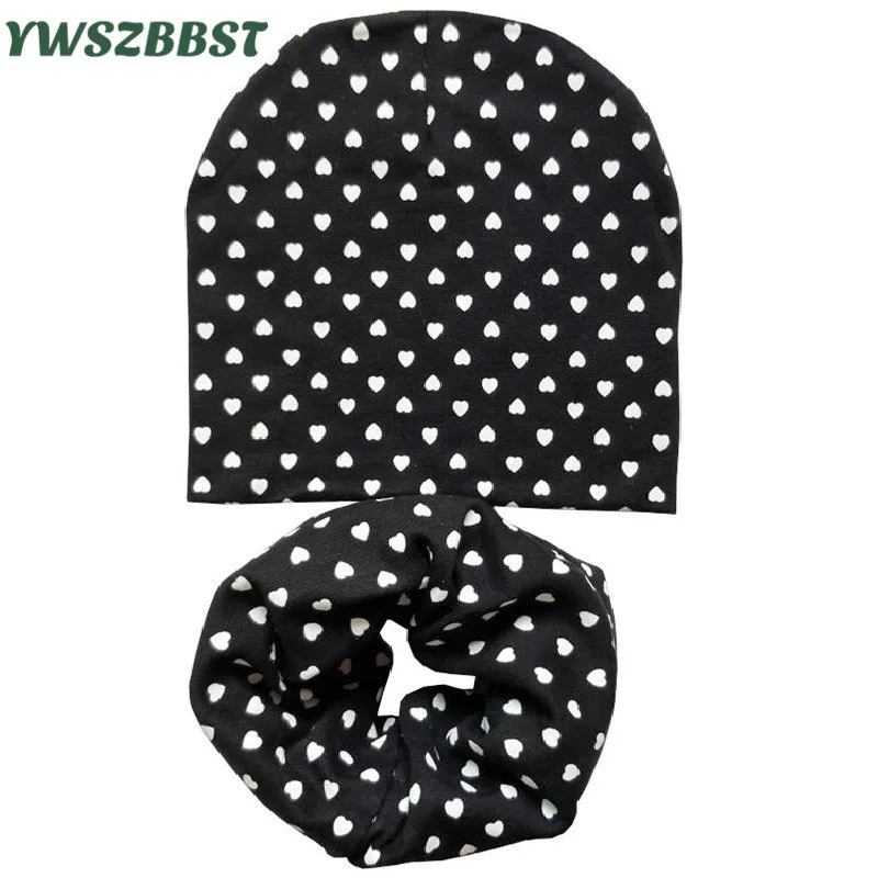 Fashion Baby Boys Girls Hats Beautiful Love Heart Dot Star Infant Scarf Set 2 Pcs In Hat Cap for 0 to 12 Age | Детская одежда и