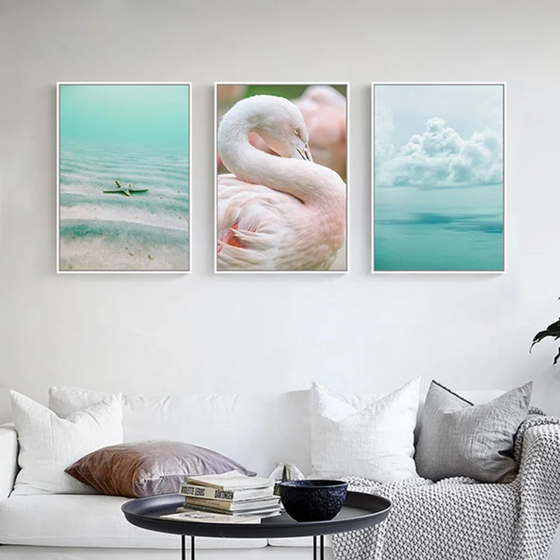 Пляжные картины на холсте Постер Морского Пейзажа для гостиной настенные