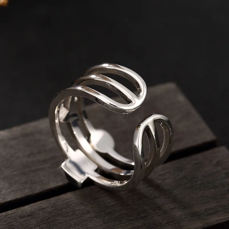 Серебряное кольцо S925 в стиле ретро простое модное женское кольцо|ring silver|s925 silverladies rings |
