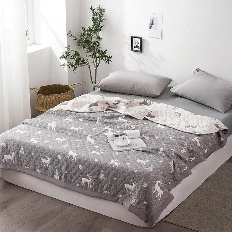 Famvotar шикарное летнее одеяло с рисунком оленя двусторонний полный подарок для