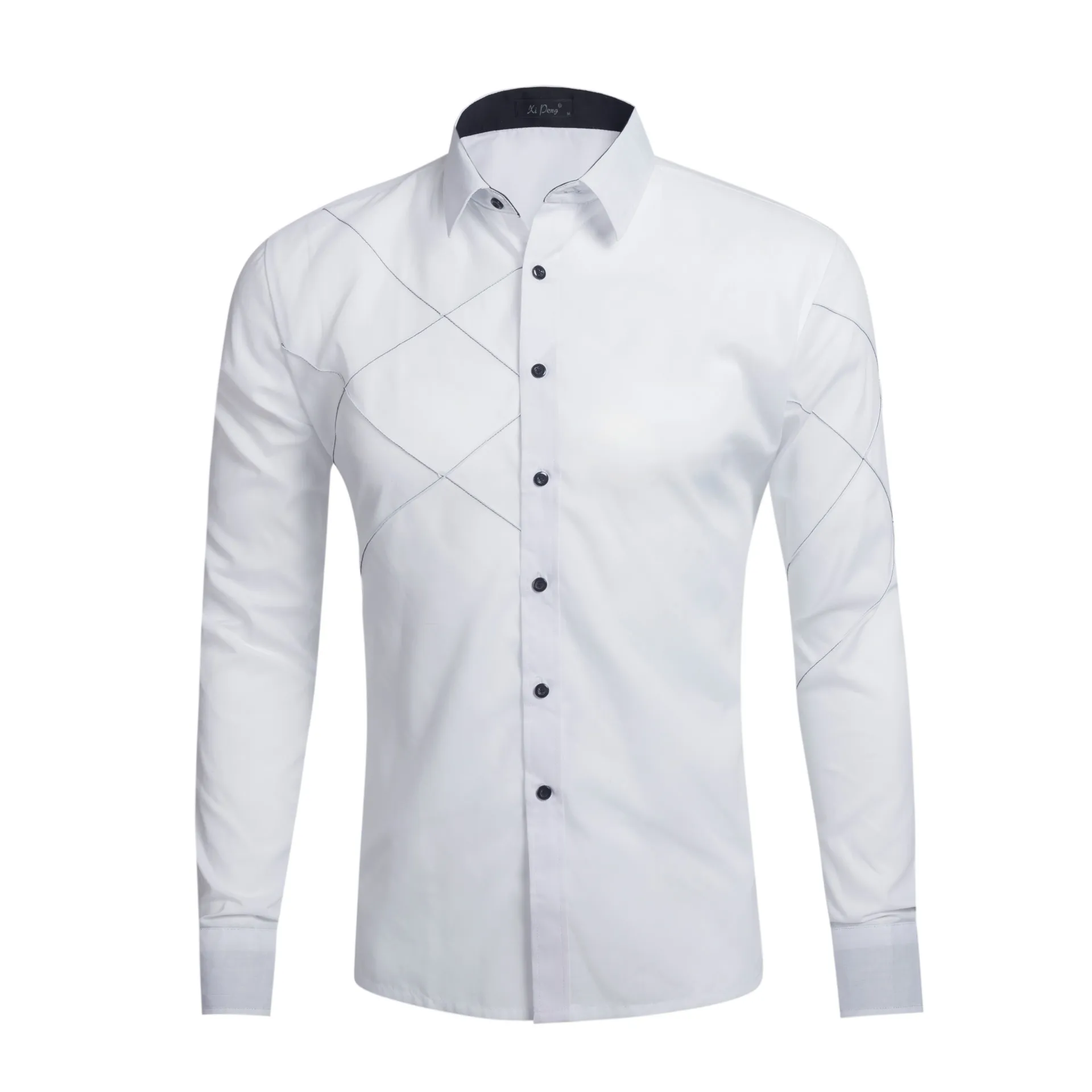 2017 foreign trade source men's wear color long sleeved shirts autumn 15 sleeve men dress clothing | Мужская одежда