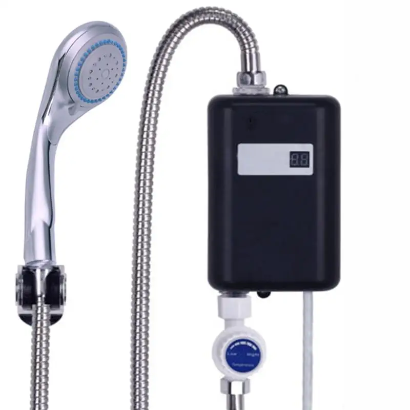 3800W Mini Tankless Electric Instant Hot Water Heater with LED Temperature Display for Kitchen sink Bathroom Shower tap heating | Бытовая