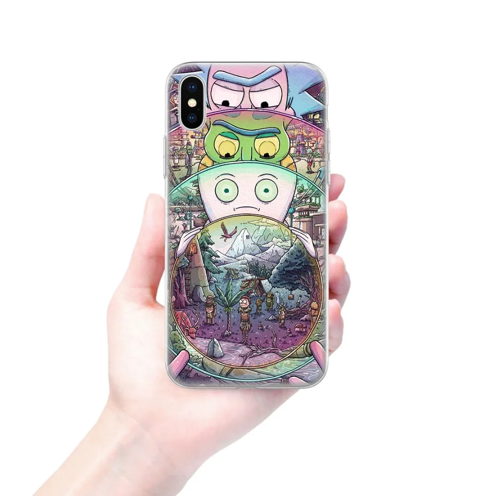Рик и Морти Cartoo Мягкий силиконовый чехол для телефона Apple iphone XR X XS Max 6 6splus 7 плюс 8 5
