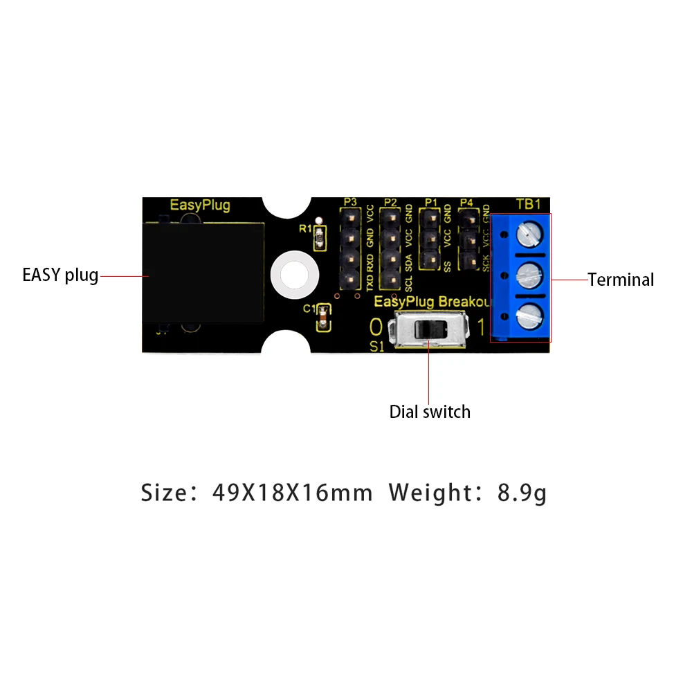 Keyestudio простой разъем RJ11 6P6C Защитная плата для Arduino | Электронные компоненты и