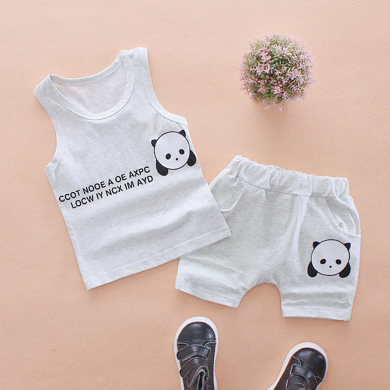 HU и ГУ летние комплекты для малышей детей повседневная с круглым вырезом принтом