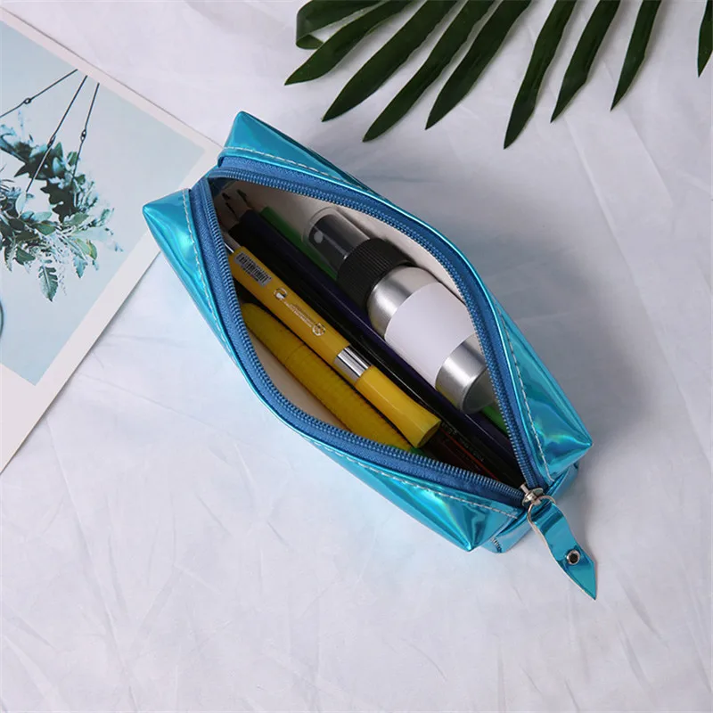 Новые популярные лазерные большие канцелярские товары милый пенал на молнии