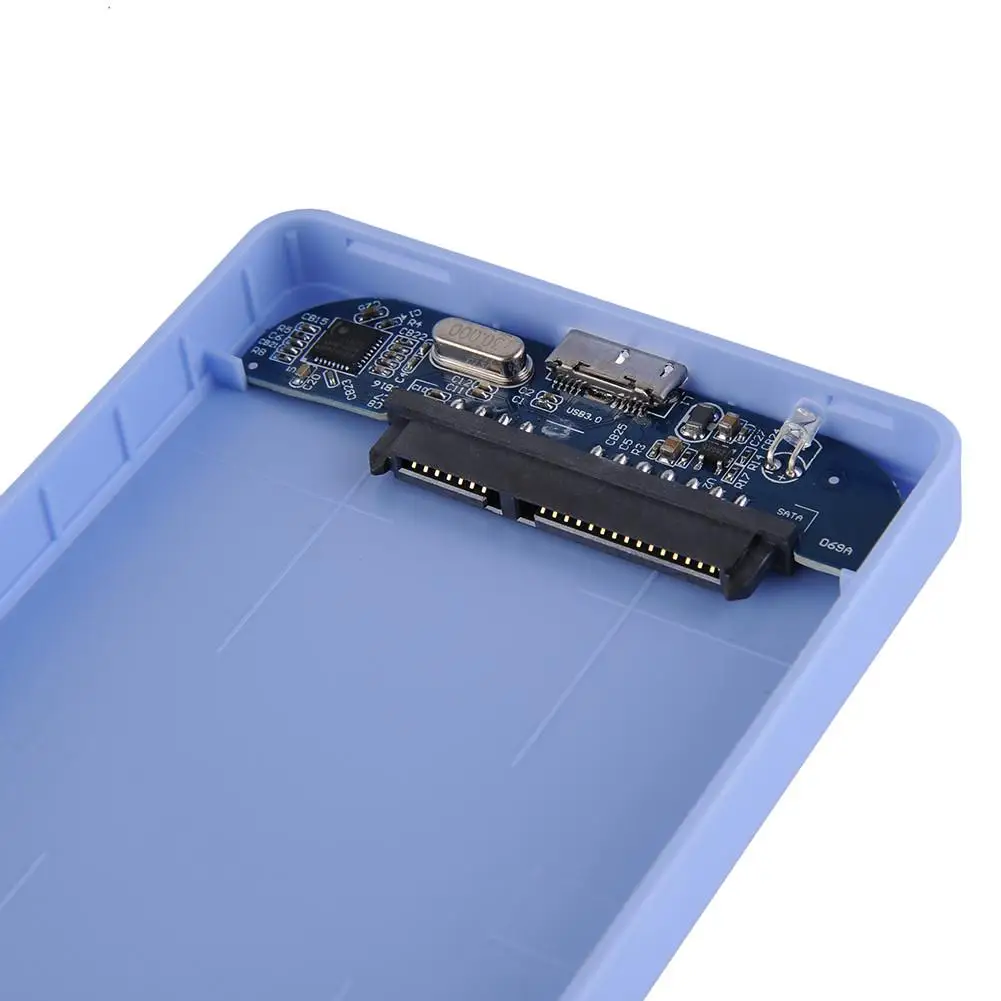 USB 3,0 SATA HD Box 1 ТБ HDD жесткий диск Внешний корпус чехол 2 ТБ передача данных резервная Крышка корпуса инструмент для ПК-синий