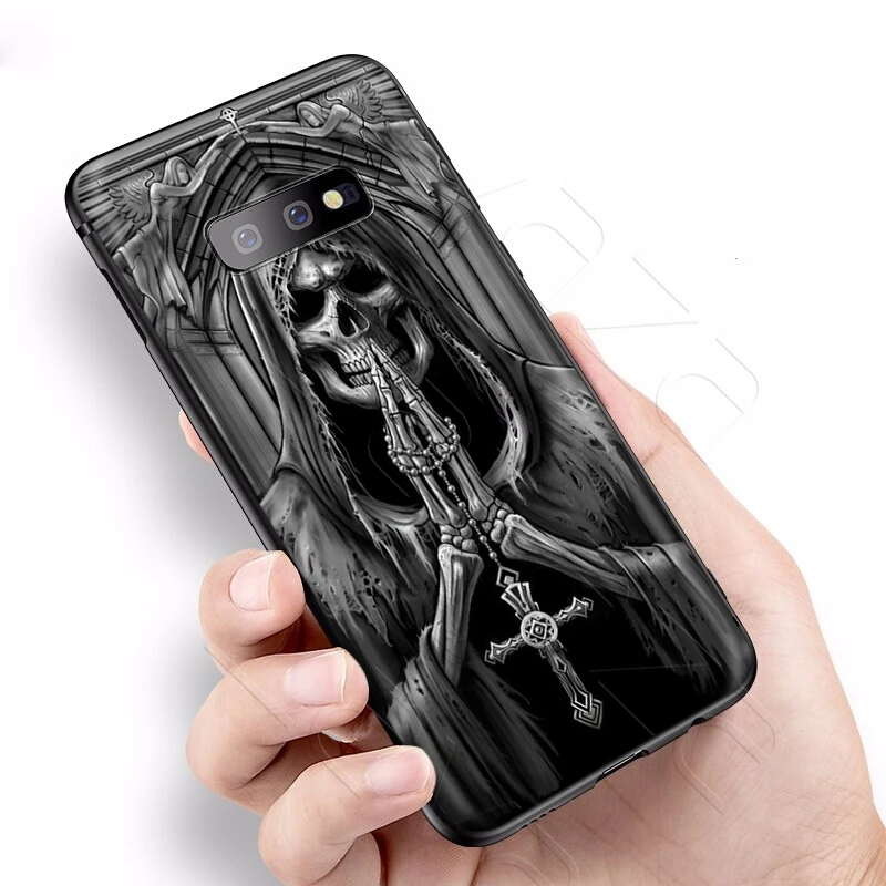 Lavaza Grim Reaper Skull Skeleton Case for Samsung Galaxy S6 S7 Edge J6 S8 S9 S10 Plus A3 A5 A6 A7 A8 A9 Note 8 9 |