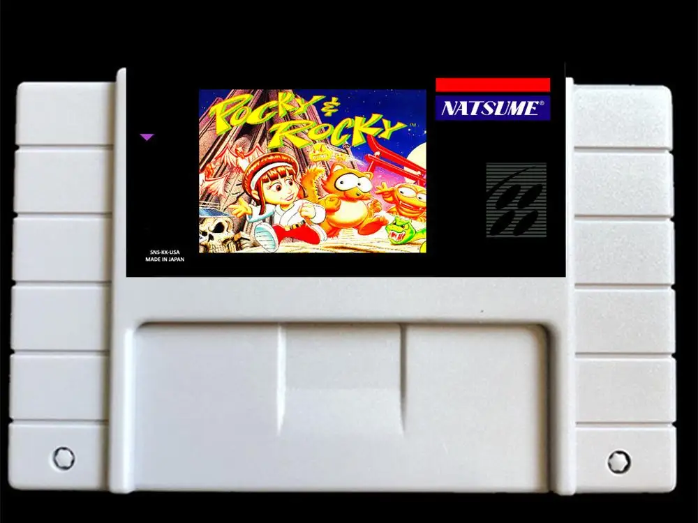 Карточка для видеоигр Pocky and Rocky USA-версия NTSC на 46 контактов версия Для Ретро