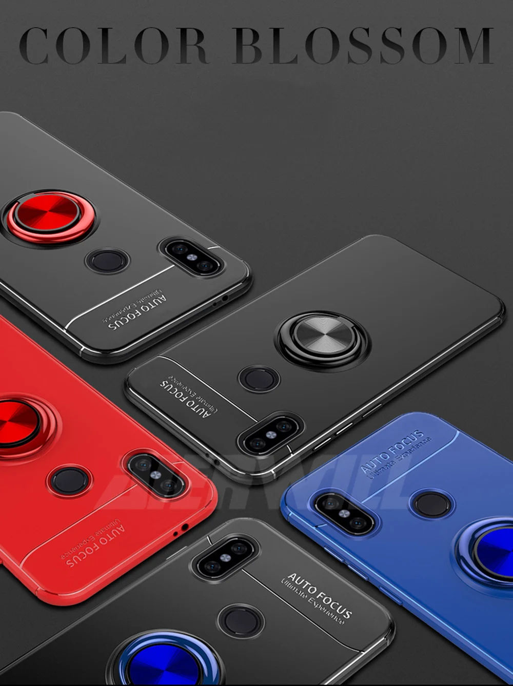 Защитный чехол для Xiaomi Mi Max 3, защитный бампер, кольцо-держатель, мягкая силиконовая матовая задняя крышка для Xiaomi max 3, чехлы