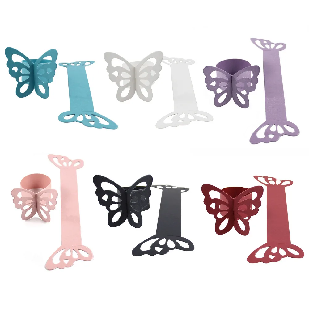 Кольца для салфеток в форме бабочки 50 шт. | Дом и сад
