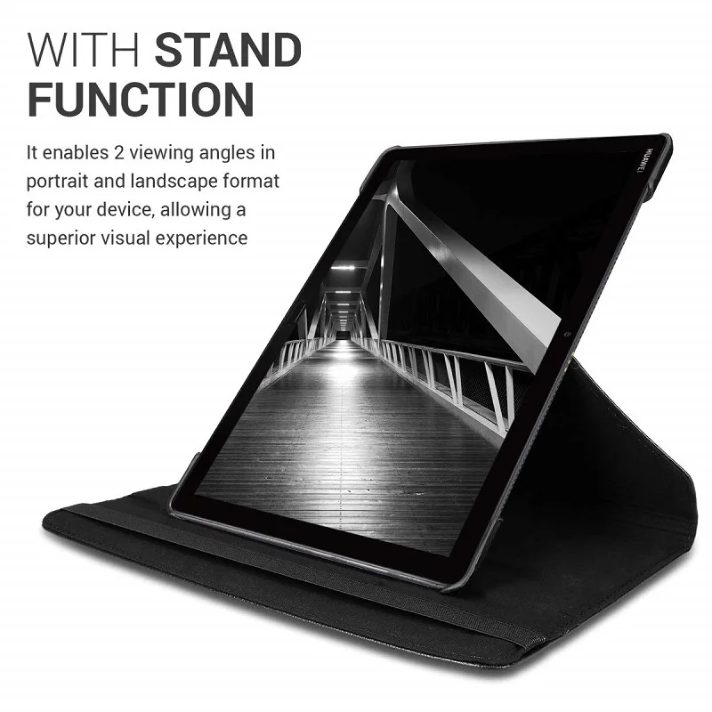Вращающийся на 360 градусов флип чехол из искусственной кожи для Huawei Mediapad M5 Lite 10 BAH2