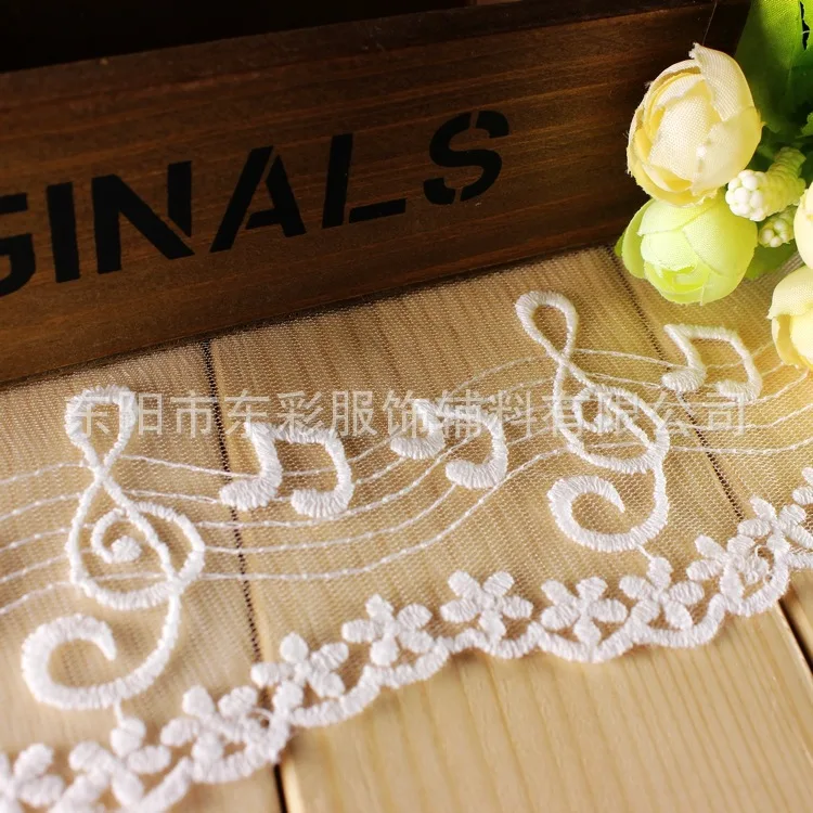 15 метров/Llot белый черный цвет 10 см обратите внимание Вышивка Кружева вышитые