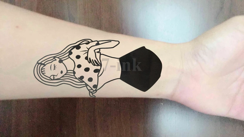 Временные татуировки наклейка старая школа сексуальная юбка тату для девушки