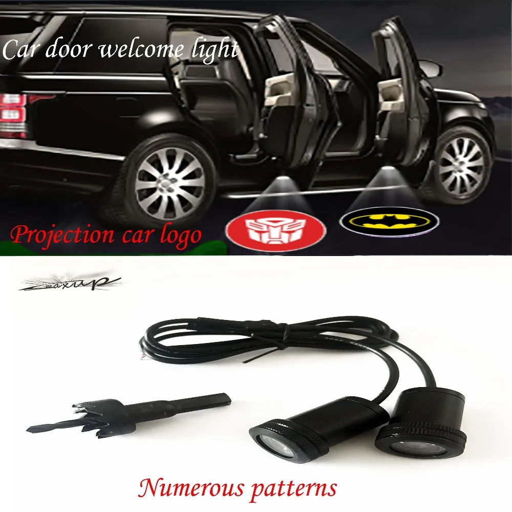 Maxup 2 шт. Автомобильный светодиодный логотип двери Добро пожаловать Свет