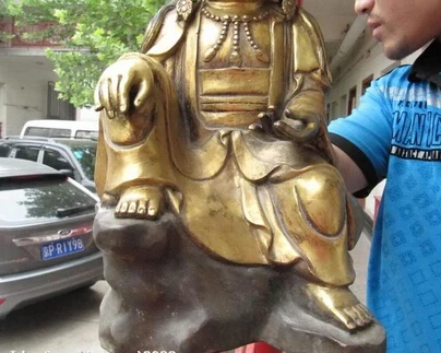 

xd 003114 Tibet Buddhism Folk Bronze freedom Bodhisattva Kwan-Yin Guan Yin Buddha Statue
