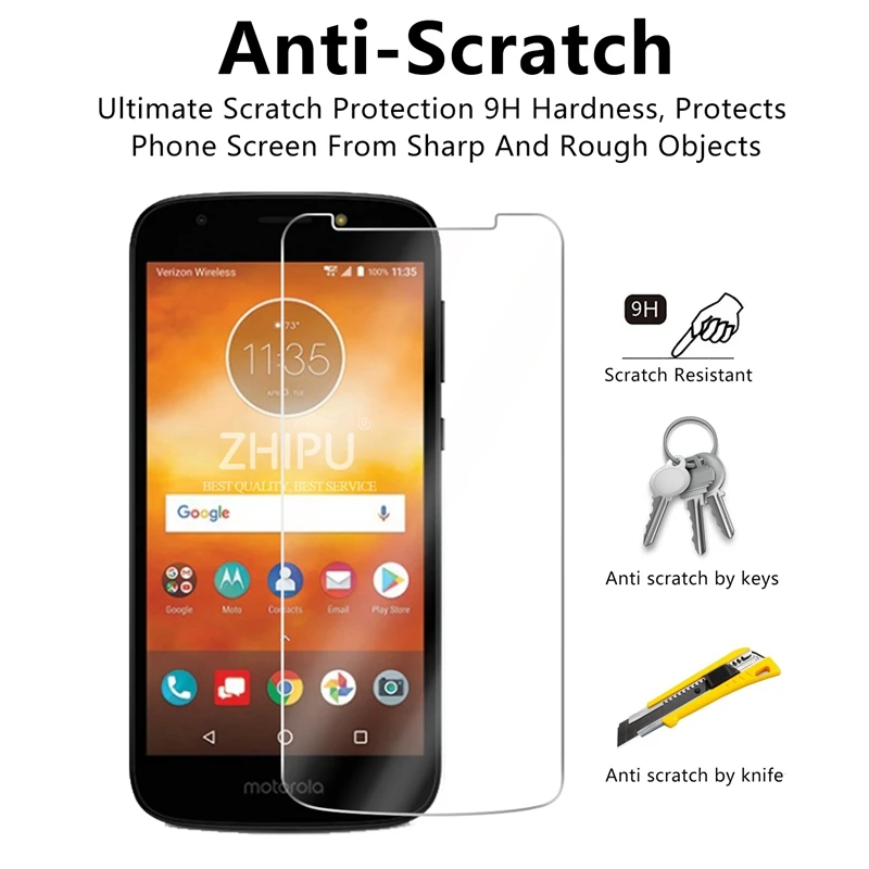 2 шт. закаленное стекло для Motorola Moto E5 Plus защита экрана с двумя sim картами 2.5D 9H две
