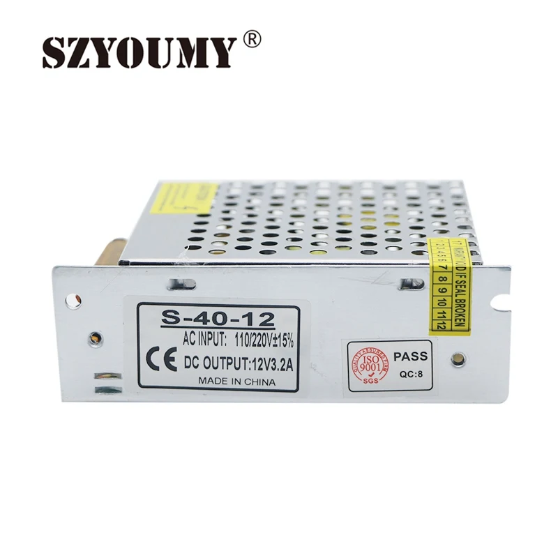 Светодиодная лента от SZYOUMY DC 12V 3.2A 38W импульсный источник питания дисплей AC LED PSUs