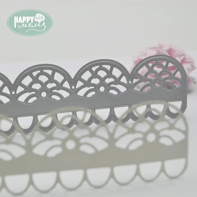Happymems Rim режущие штампы Трафарет DIY кружева свадебные красивые открытки