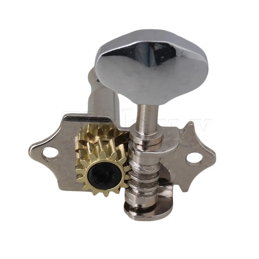 

Yibuy 4PCS Chrome Tuning Pegs Machine Heads 2R2L for Ukulele 4 String Guitar