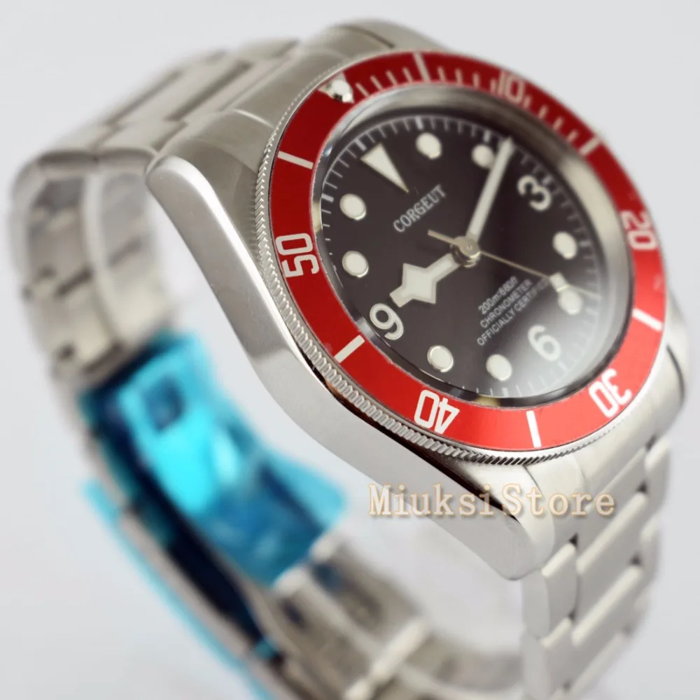 41 мм Автоматическая Дата relogio masculino Inoxydable Cas Cuir Bande montre поверенный браслет hommes Mode