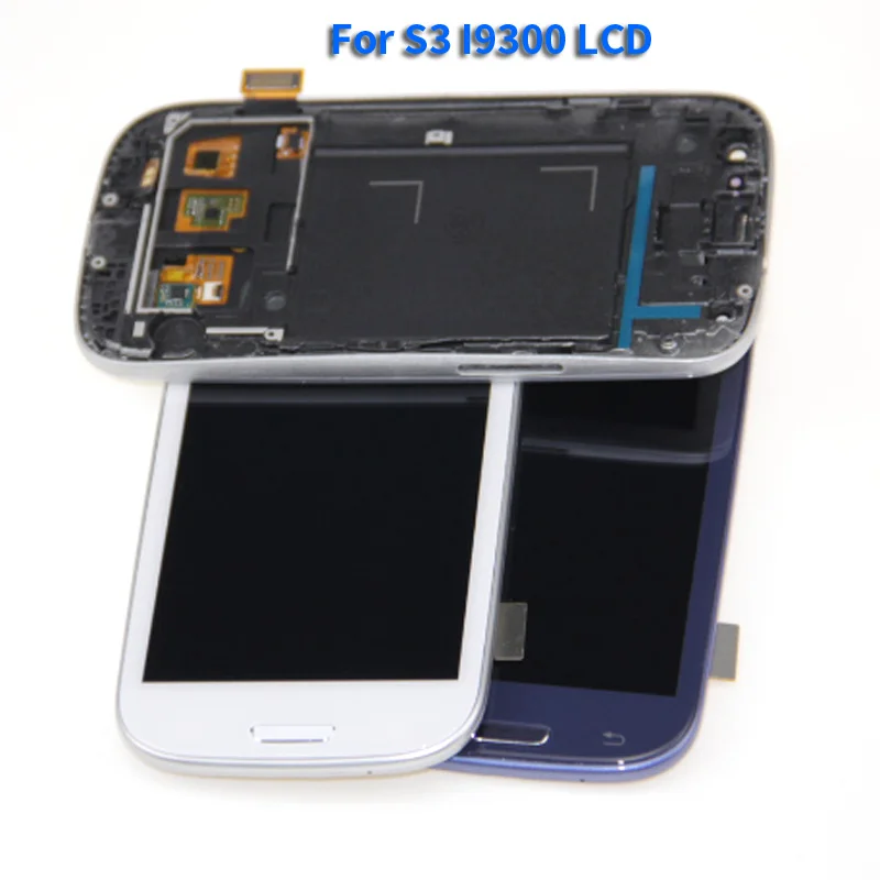 I9300 дисплей для SAMSUNG Galaxy S3 ЖК экран в сборе с рамкой i9300 LCD|Экраны мобильных